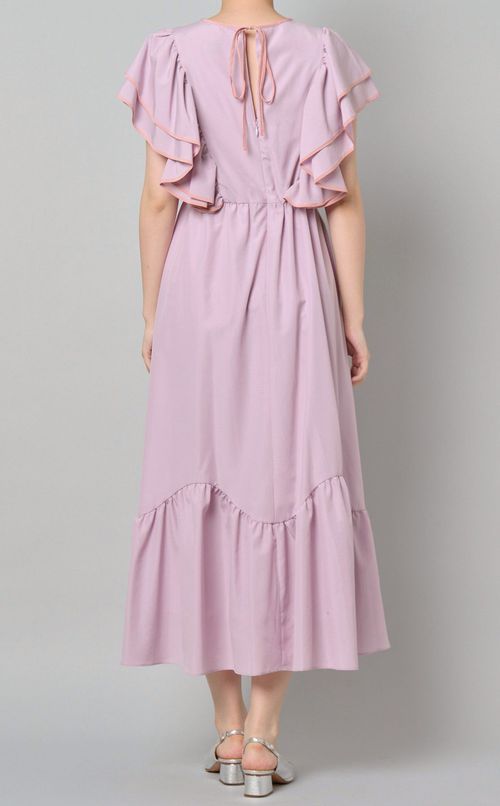 刺繍ティアードラインワンピース