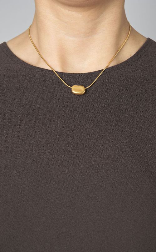 ゴールドカラーペブルネックレス