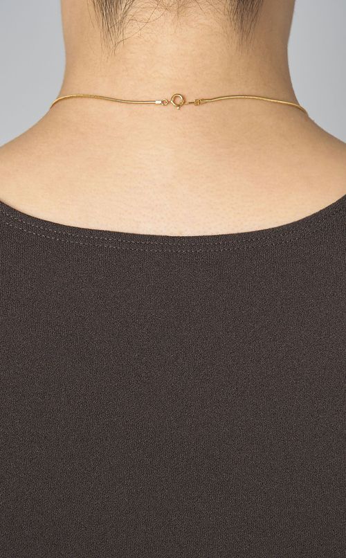 ゴールドカラーペブルネックレス