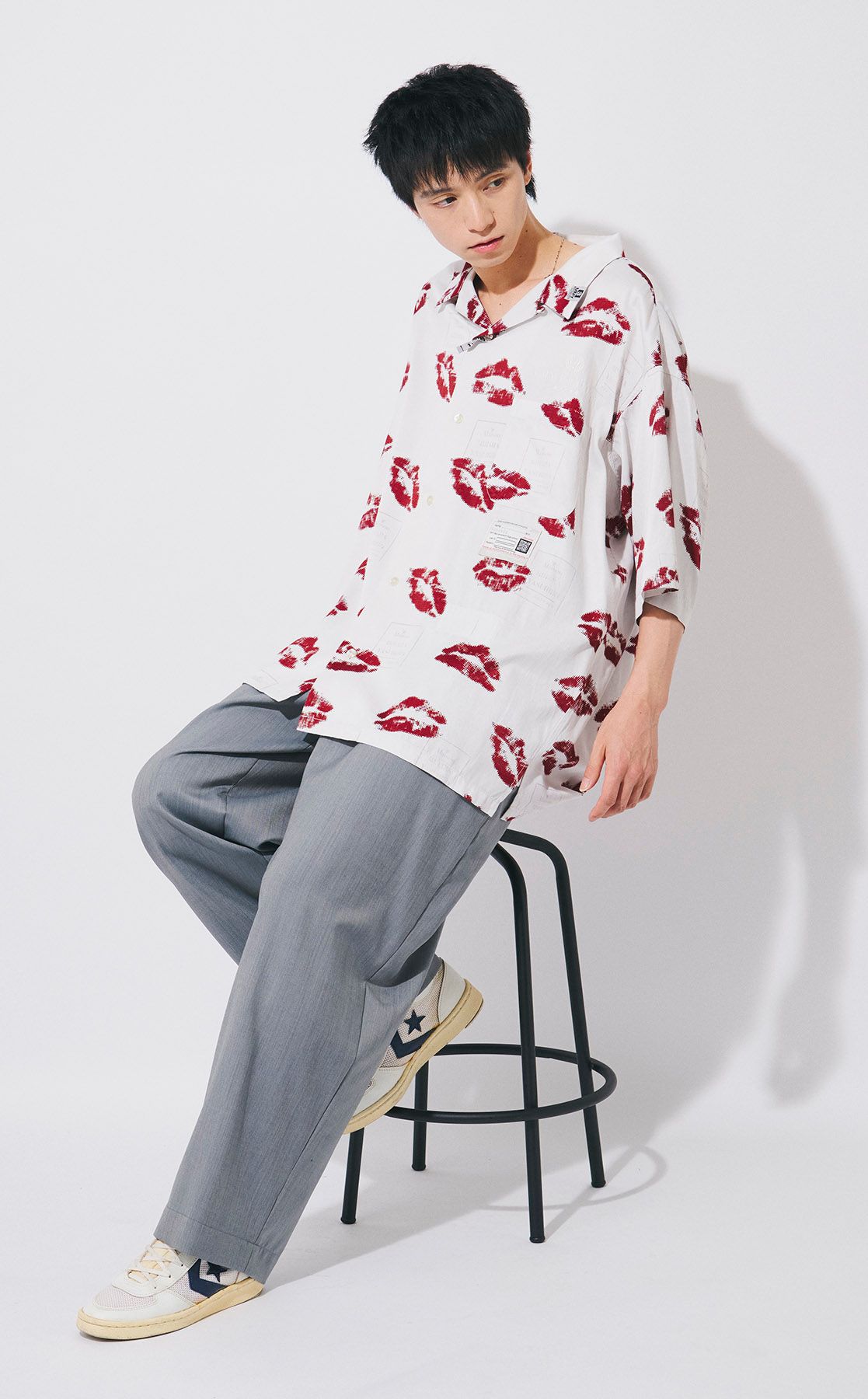 【初期激レア】MIHARA YASUHIRO リッププリントシャツ　y2k Maison MIHARA YASUHIRO｜リッププリントシャツ