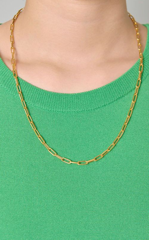 ゴールドカラーチェーンネックレス