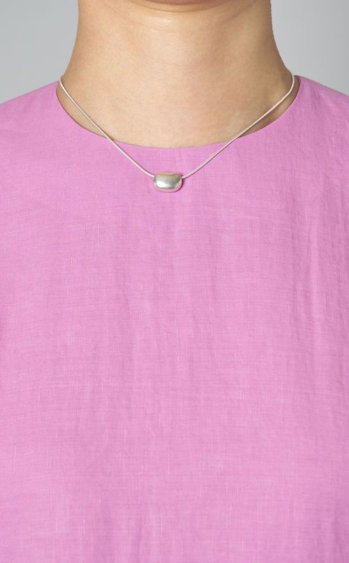 シルバーペブルネックレス