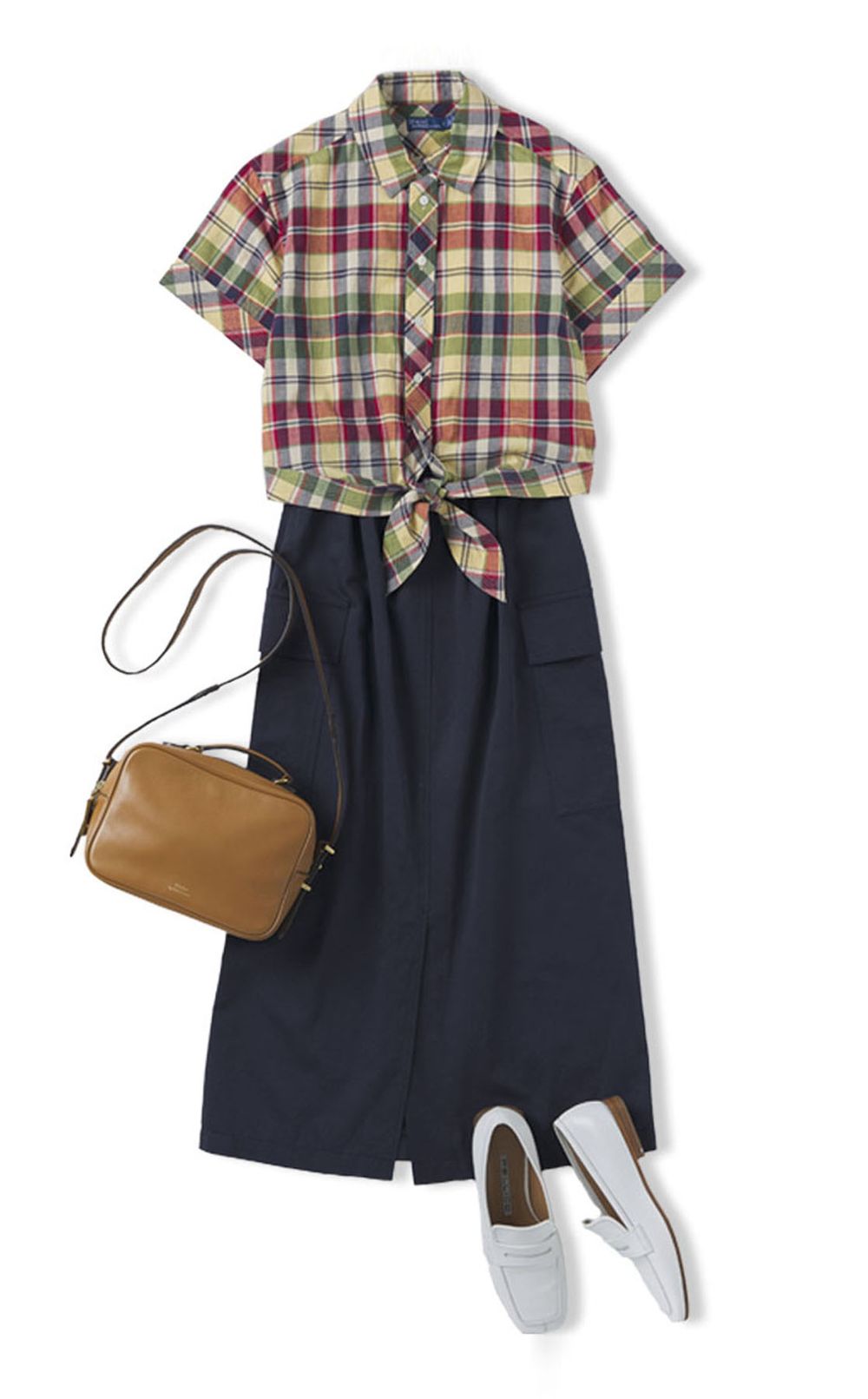 マドラスチェッククロップドシャツ