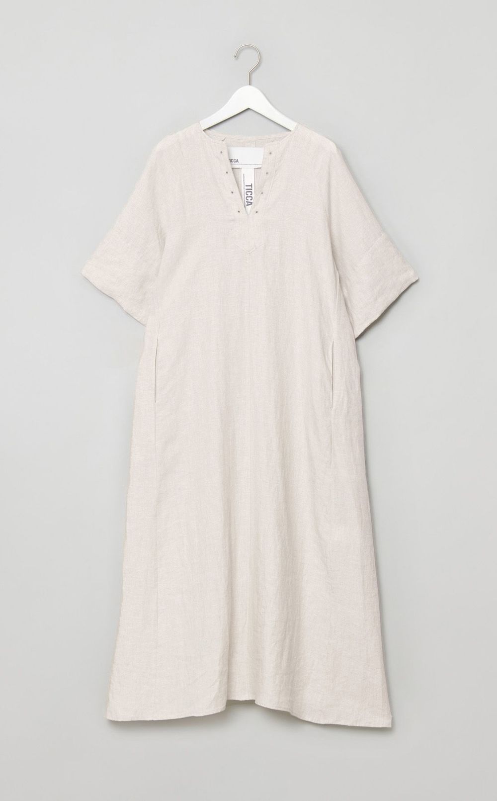 リネンフレアスリーブワンピース