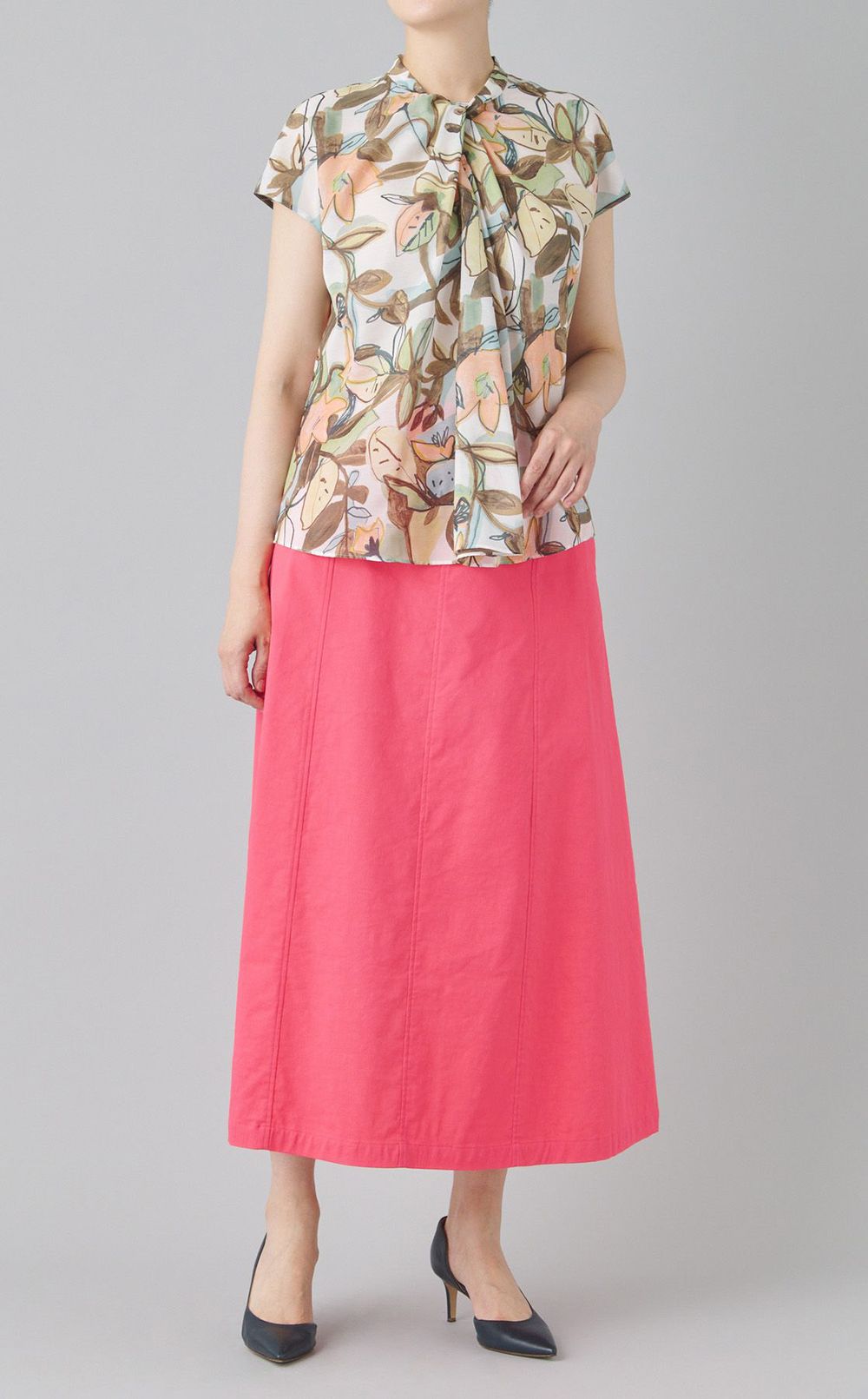 リネンAラインスカート