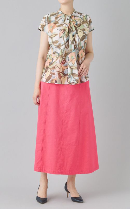 リネンAラインスカート