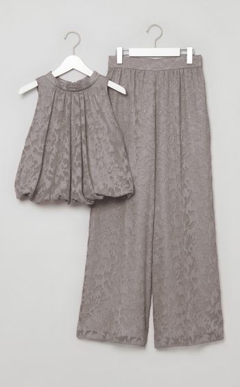 バックリボンセットアップパンツ