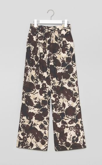 フラワープリントイージーパンツ