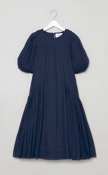 コットンギャザーヨークドレス