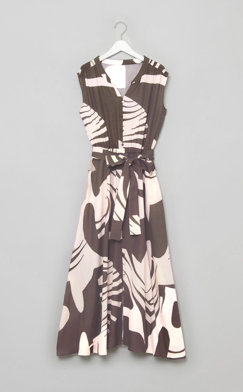 ゼブラプリントマキシワンピース