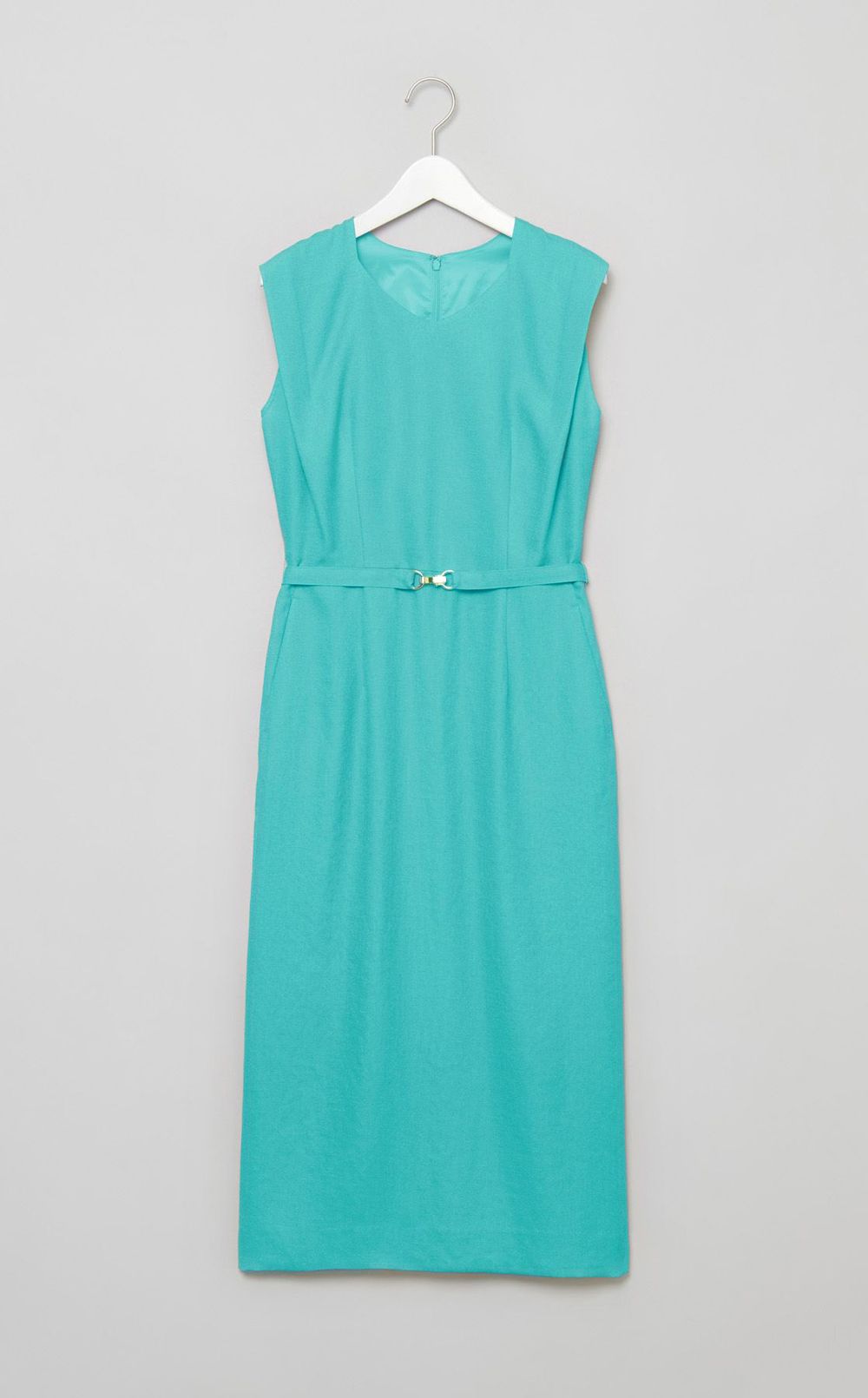 ダイヤモンドネックベルテッドワンピース