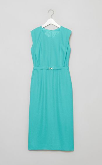 ダイヤモンドネックベルテッドワンピース