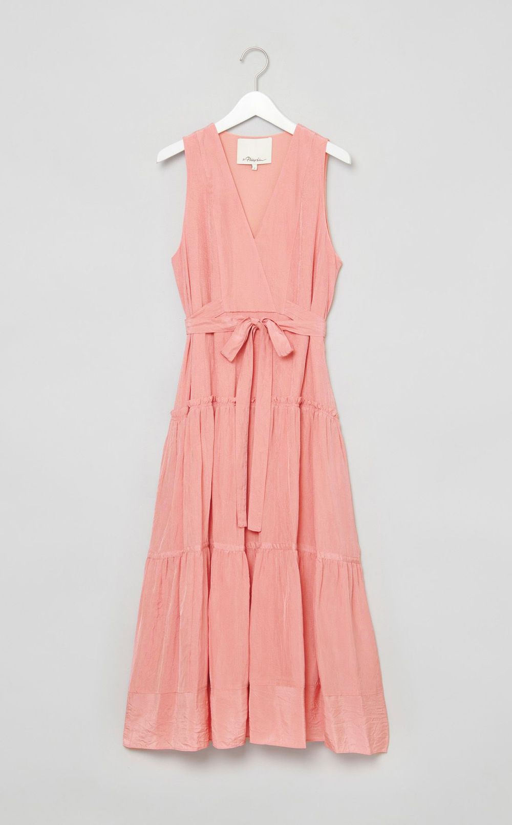 カシュクールネックベルテッドワンピース