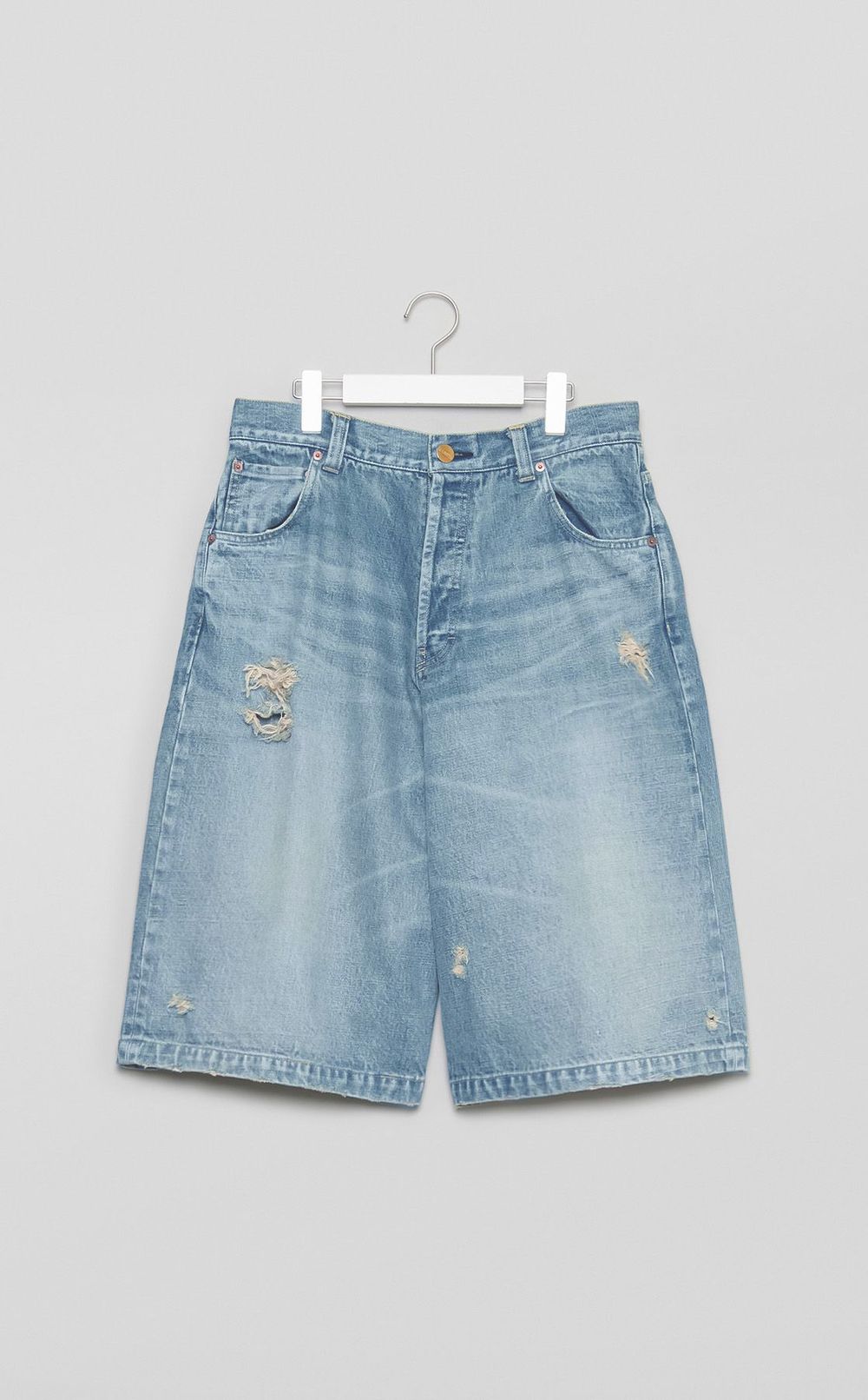 デニムワイドバミューダパンツ