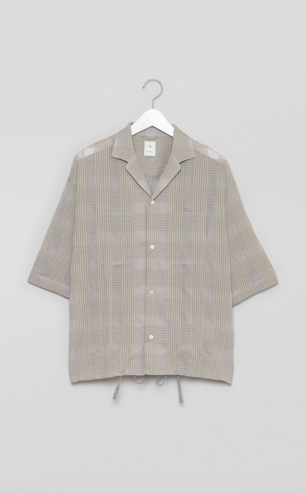 シアーチェックハーフスリーブシャツ