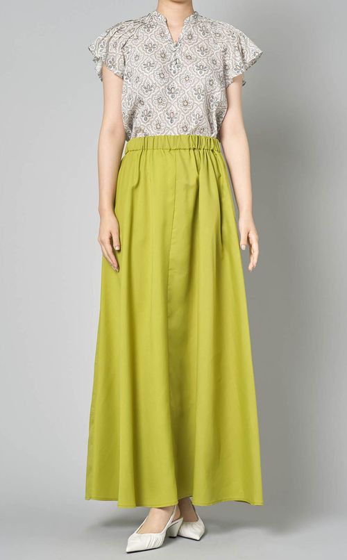 プリントバタフライスリーブブラウス