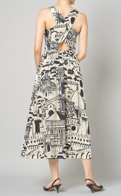 ランドスケーププリントジャージワンピース