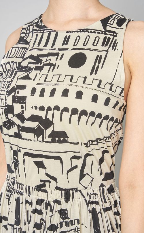 ランドスケーププリントジャージワンピース