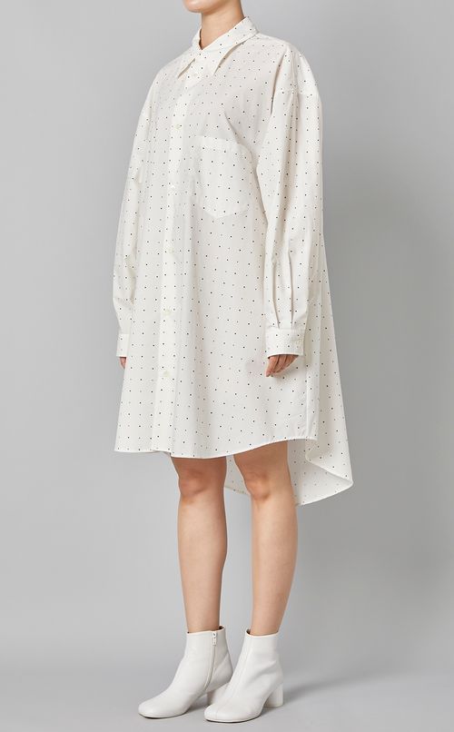 プリントコットンポプリンシャツワンピース