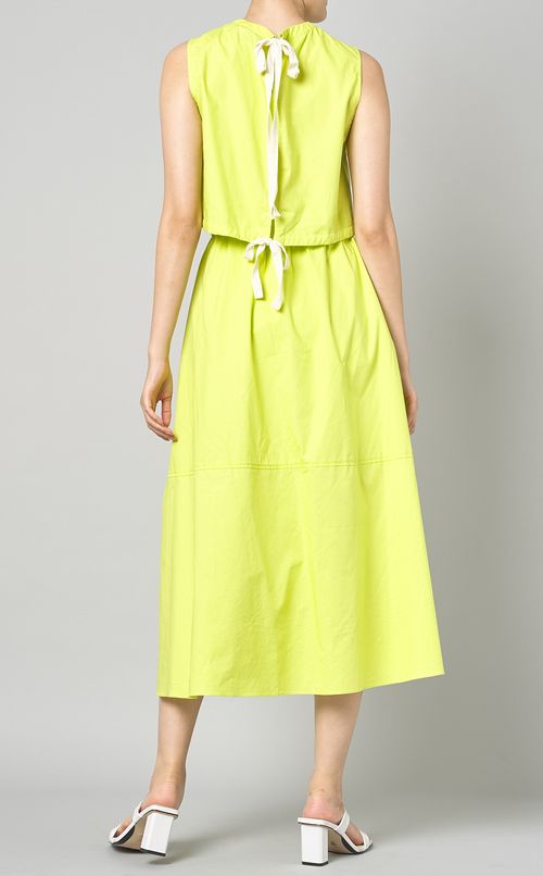 コットンポプリンカットアウトワンピース