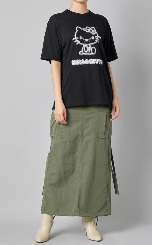 キティプリントコットンTシャツ