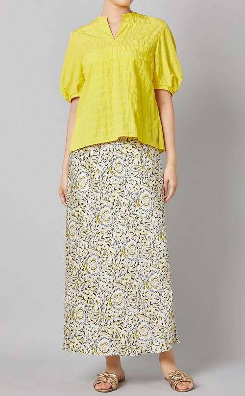 プリントタイトミディスカート