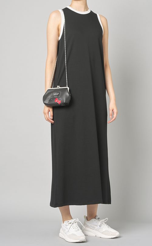 トリムジャージロングワンピース