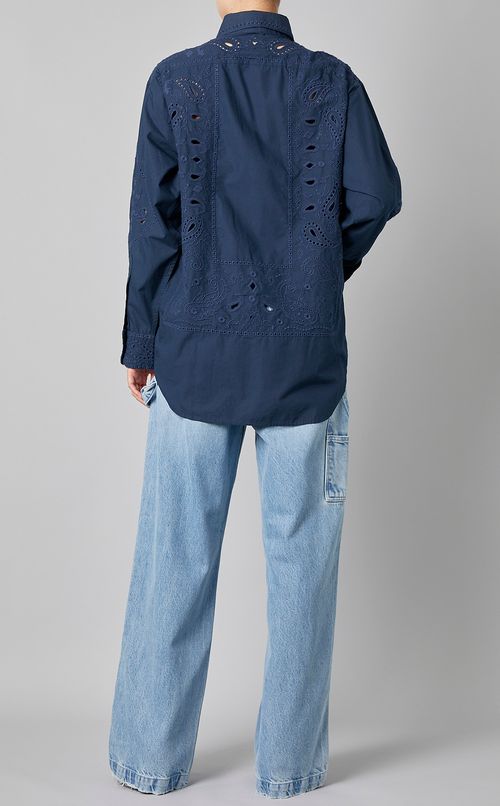 リネンエンブロイダリーシャツ