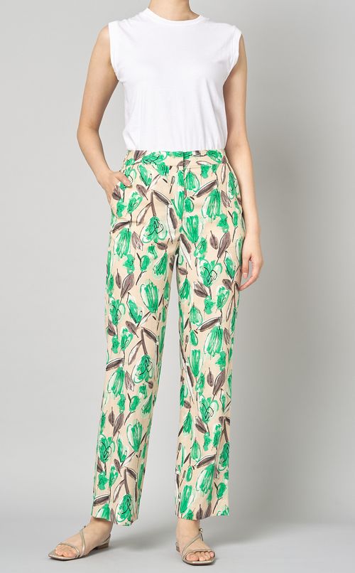 フラワープリントパンツ