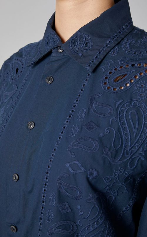 リネンエンブロイダリーシャツ