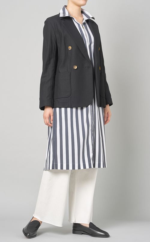 コットンニットダブルジャケット