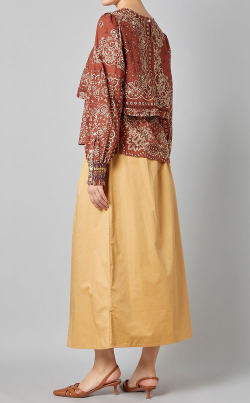 バンダナプリントブラウス