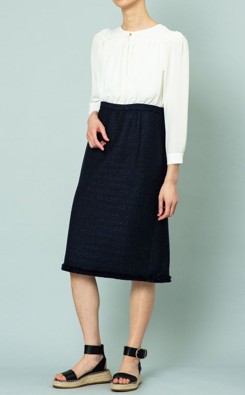 ツイードレイヤードワンピース