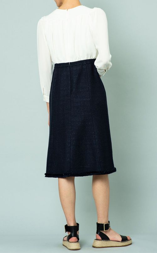 ツイードレイヤードワンピース