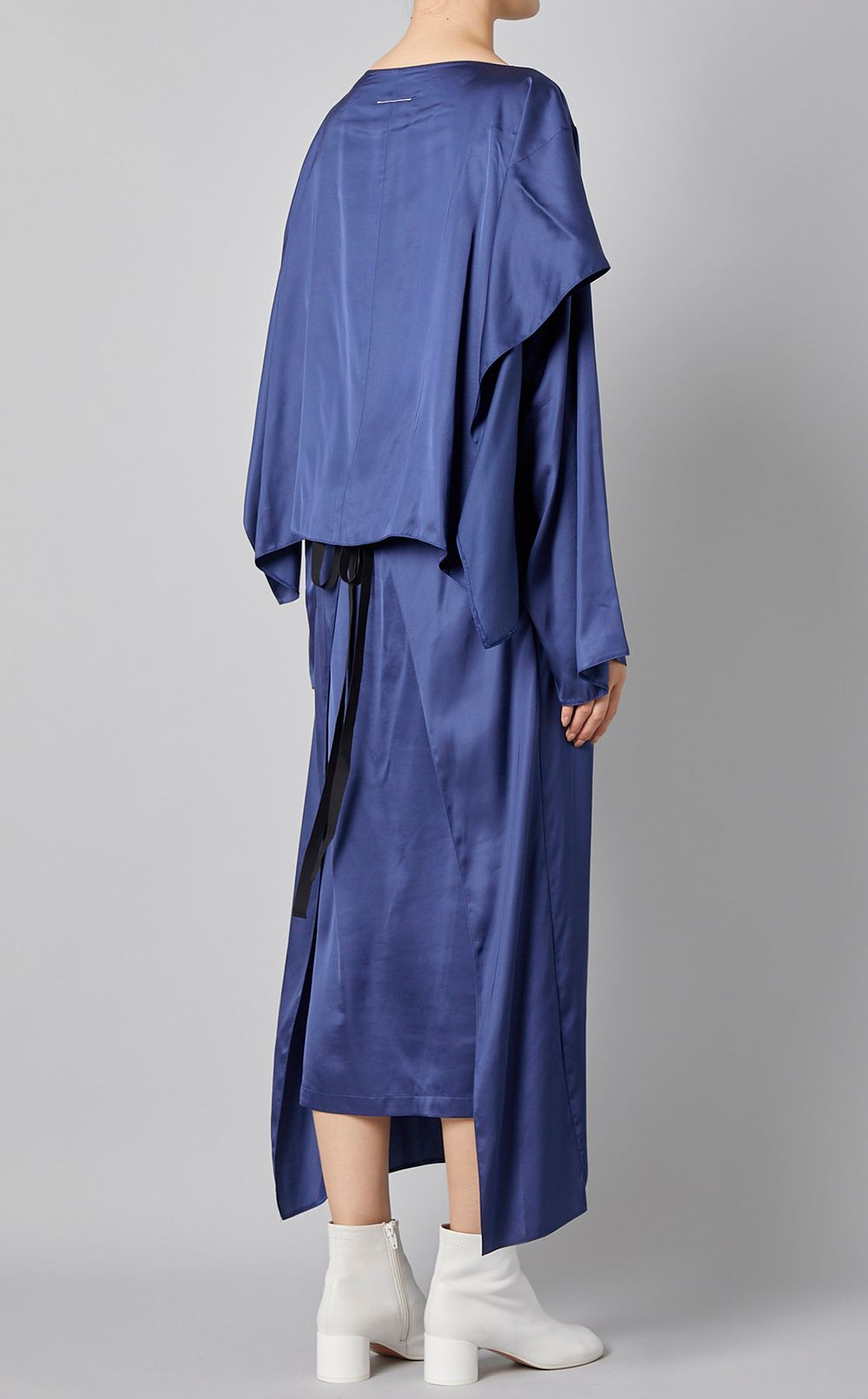 送料込/関税込■Stella McCartney■ドレープサテンミディドレス MM6 Maison Margiela|ドレープサテンタイバックミディドレス