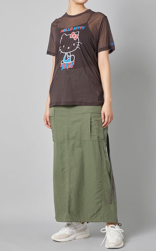 キティプリントシースルーTシャツ