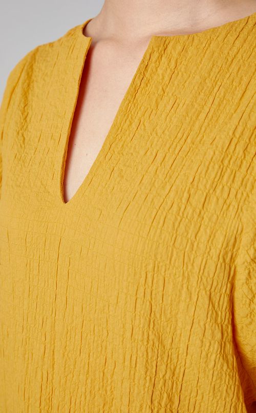 シャーリングコットンロングワンピース