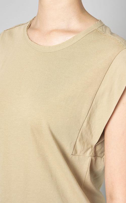 コットンノースリーブジャージトップス