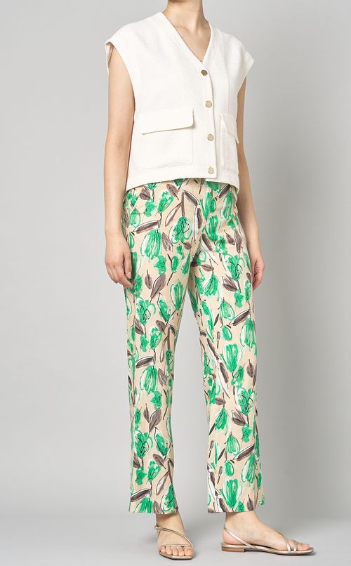 コットンツイードショートジレ