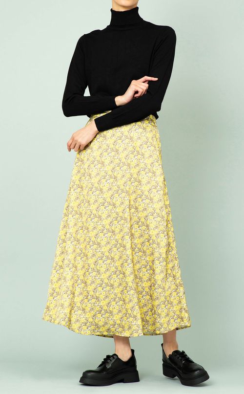 フラワープリントスカート