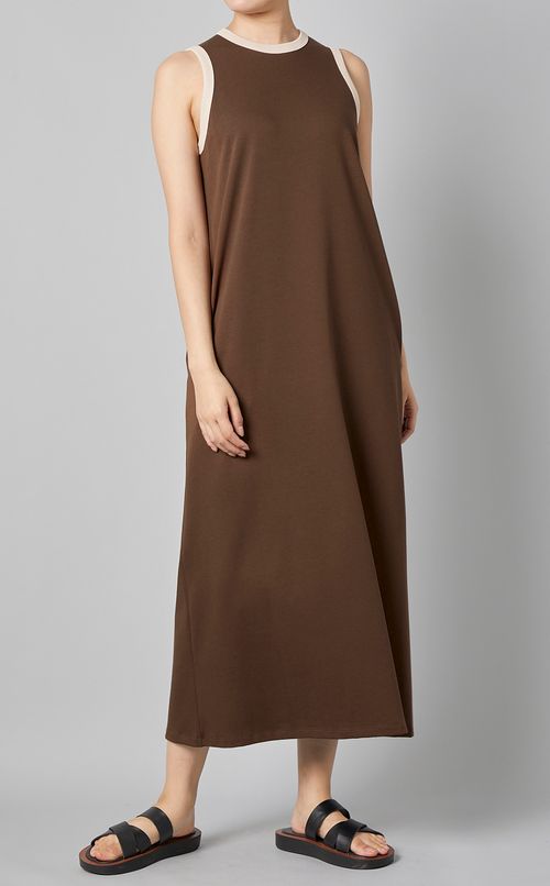 トリムジャージロングワンピース