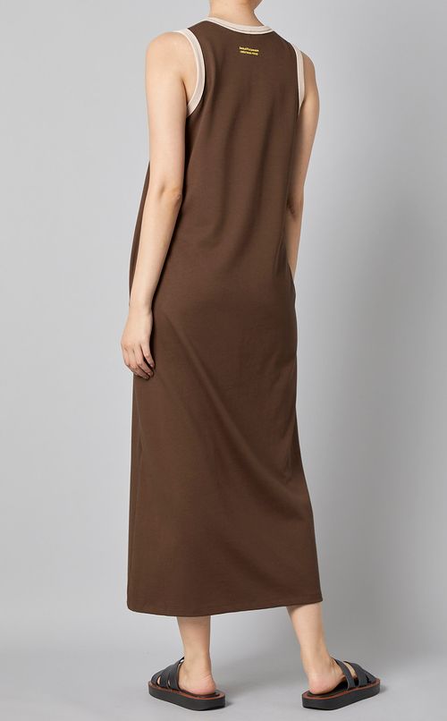 トリムジャージロングワンピース