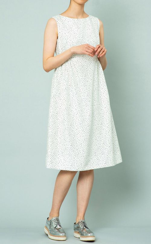 プリントフレアワンピース