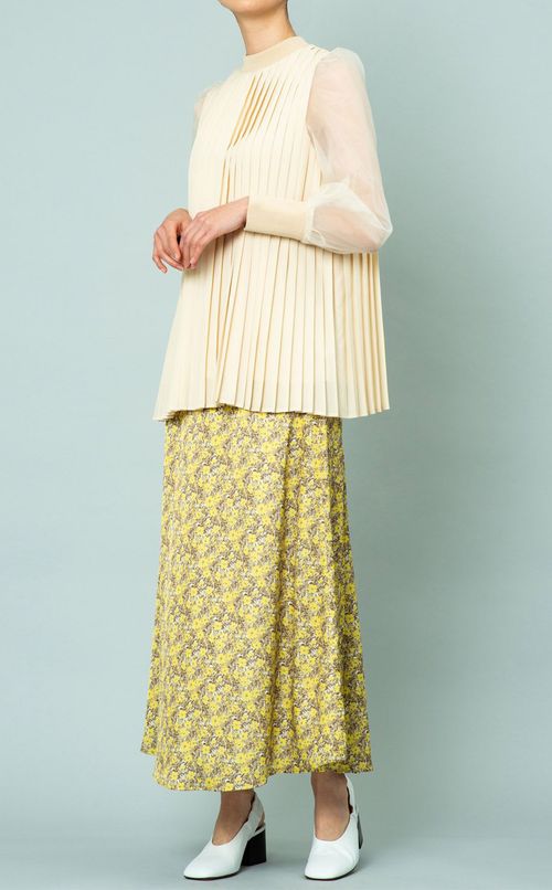 シアースリーブプルオーバーブラウス