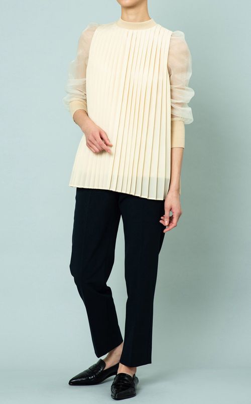 シアースリーブプルオーバーブラウス