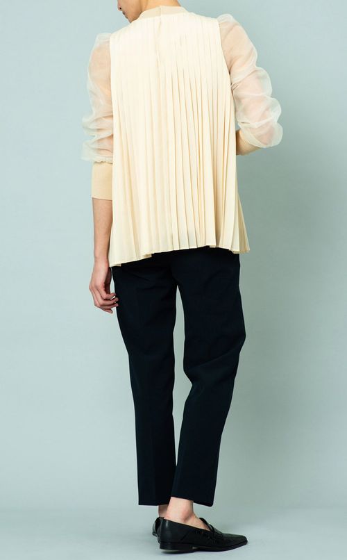 シアースリーブプルオーバーブラウス