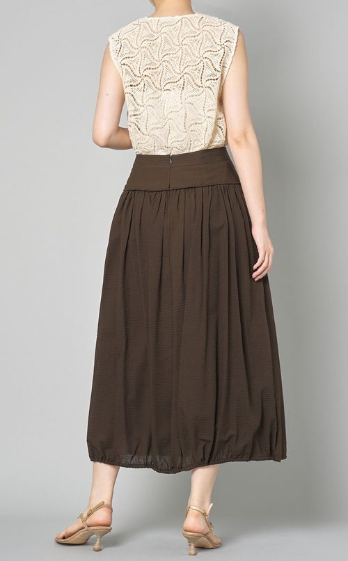 ドローストリングバルーンロングスカート