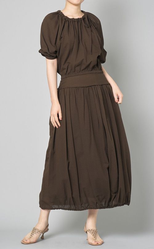 ドローストリングバルーンロングスカート