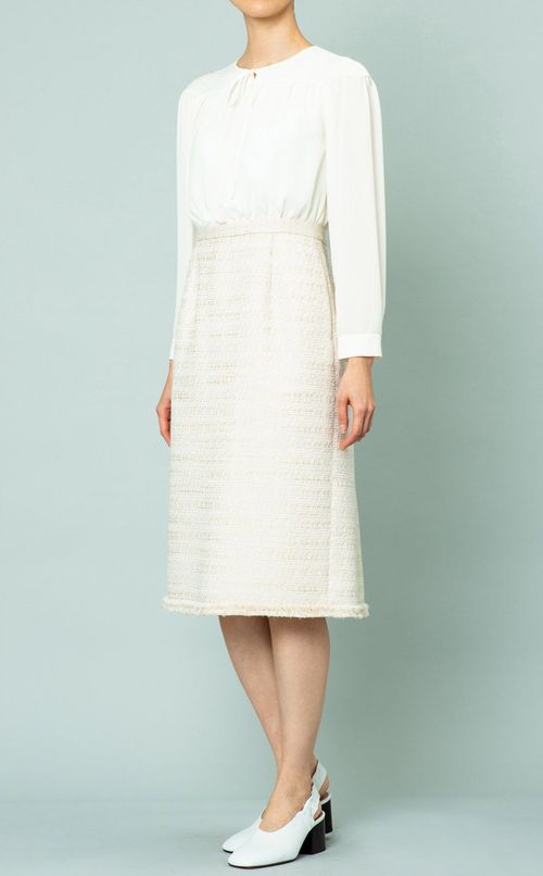 ツイードレイヤードワンピース