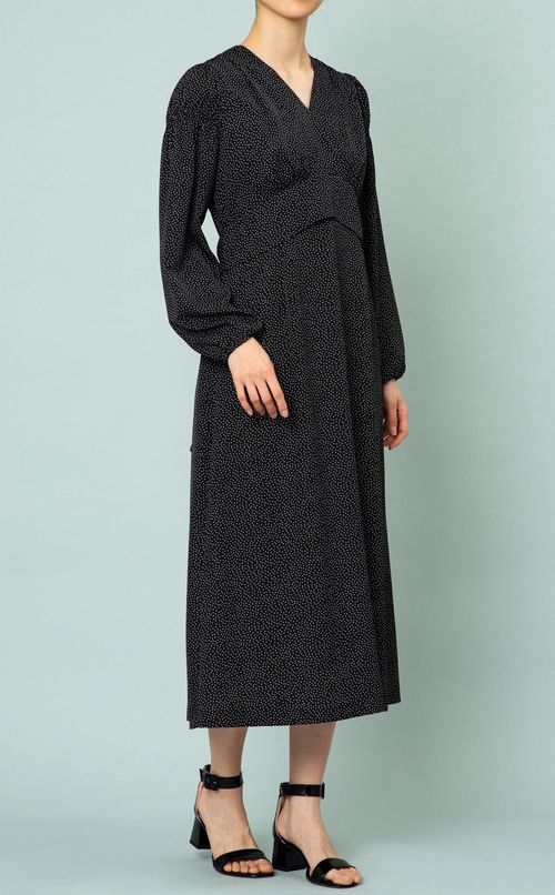 ドットカシュクールワンピース